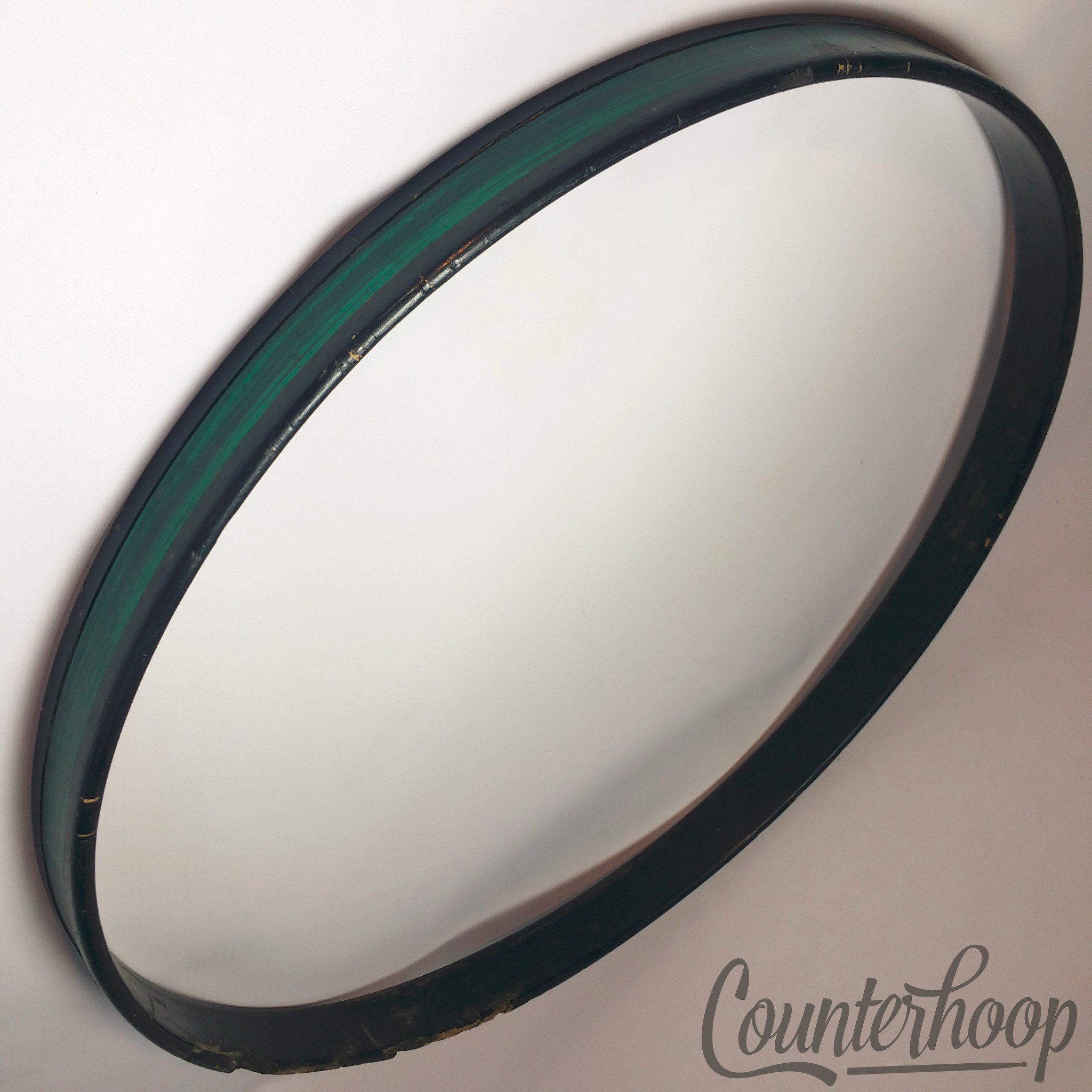 Premier 22" "Green Pearl"Birch Bass Drum Hoop/Rim Vintage 70s Batter England UK — main photograph
