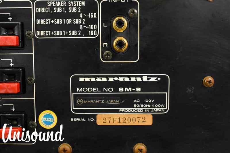 【名機】Marantz SM-9 ステレオパワーアンプ SM-9 marantz - 中古オーディオ 高価買取・販売 ハイファイ堂