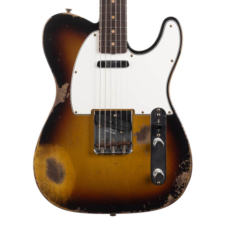 Used Fender Custom Shop 1961 Telecaster Heavy Relic - Faded Bleached 3-Color Sunburst image 1