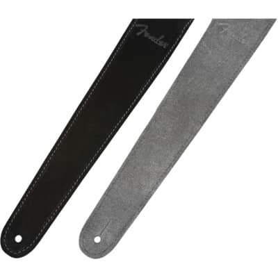 Fender 2" Reversible Suede Strap Black/Gray - Strap for Guitars image 4