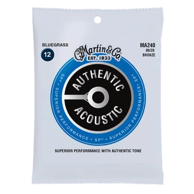 MA240 AUTHENTIC SP 80/20 Bronze Bluegrass 12/56 Martin Strings image 1