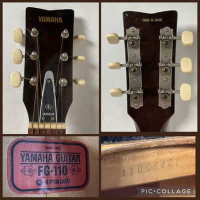 Yamaha FG-110 Acoustic Guitar RH Red Label Nippon Gakki Made in Japan image 23