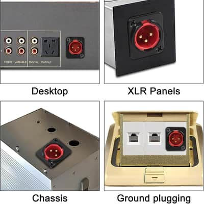 D-Type Xlr Male Panel Mount To Xlr Female Connector Pass Through Cable,3 Pin Mic Xlr Feed/Pass Thru Converter Compatible With Microphone - 30Cm/11.8Inch 1 Pcs image 5