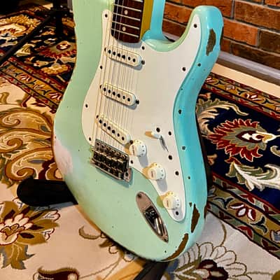 2022 Fender Custom Shop 1959 Stratocaster Heavy Relic, Surf Green image 3