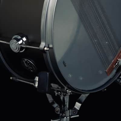 DW Collector's  Satin Black Over Brass 1307 Snare Drum with die cast & brass wires! Harcase inc. image 8