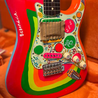 2022 Fender Artist Series George Harrison Rocky Stratocaster 2022 - Sonic Blue / Custom Art image 3