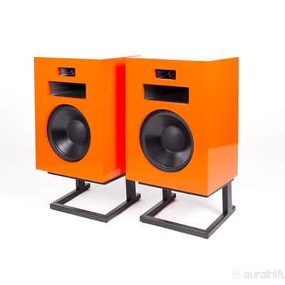 Vintage Klipsch Heresy // Speakers / Custom Aural Restoration in Orange-Speakers + Stands (+$399) image 1