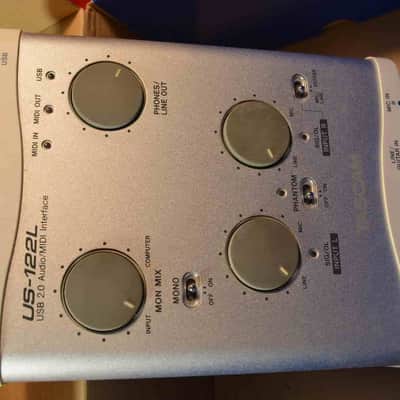 TASCAM US-122L USB Audio Interface 2010s - Silver image 1