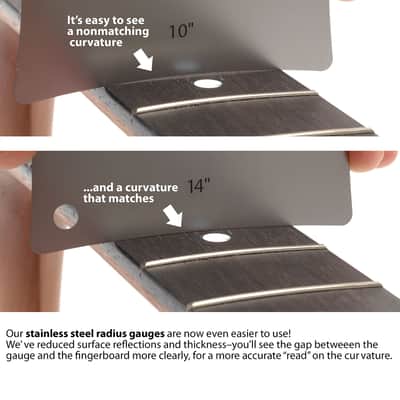 StewMac Radius Gauges - Set of 2 laser-cut gauges, each with 4 different radii image 2