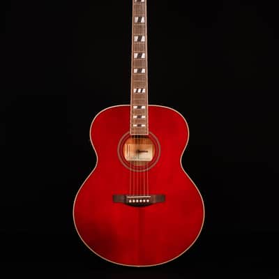 Ibanez AJ70M1E Artwood Series A/E Acoustic Guitar, Wine Red image 5