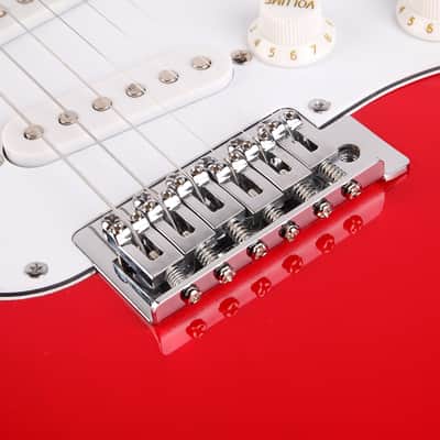 Cxxss ST Rosewood Fingerboard Electric Guitar (Red)+Bag+Strap+Paddle image 7