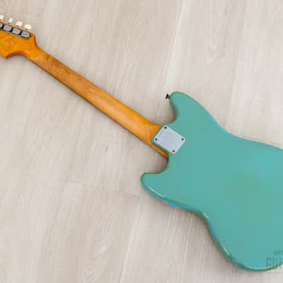 1968 Fender Mustang Vintage Offset Guitar Daphne Blue w/ Case image 13