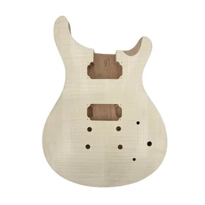 PRS Style Flame Maple Top DIY Electric Guitar – Mahogany Body & Neck – 22 Frets image 12