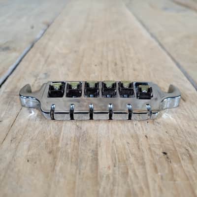 Gibson Top Adjust Bridge / Tailpiece 1980s 6 String Electric Guitar - Chrome image 2