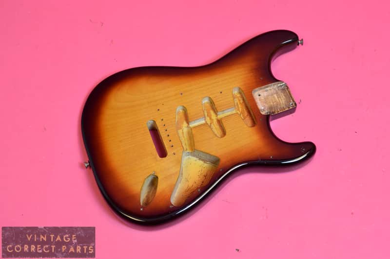 Vintage 1959 - 1960  Fender Stratocaster Project Body PRE-CBS Tone Wood Strat 3lbs 13oz! image 1