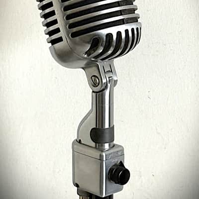 Vintage 1940s Shure 55 Dynamic Microphone, gorgeous & working, w/stand-cable image 11