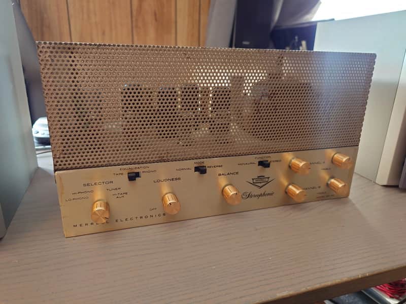 Vintage 60s Merrell 30w Stereophonic Integrated Tube Amp & Cage Recapped SA-30 image 1