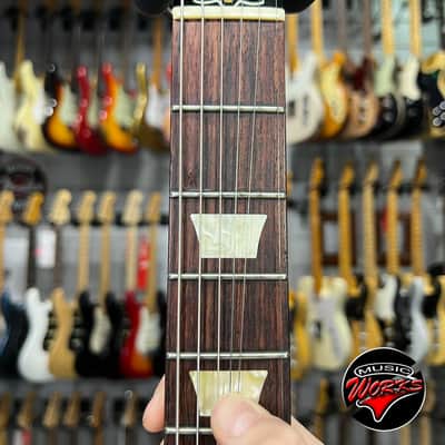 Gibson   Les Paul Studio Ebony Repaired Hea DS Tock image 5