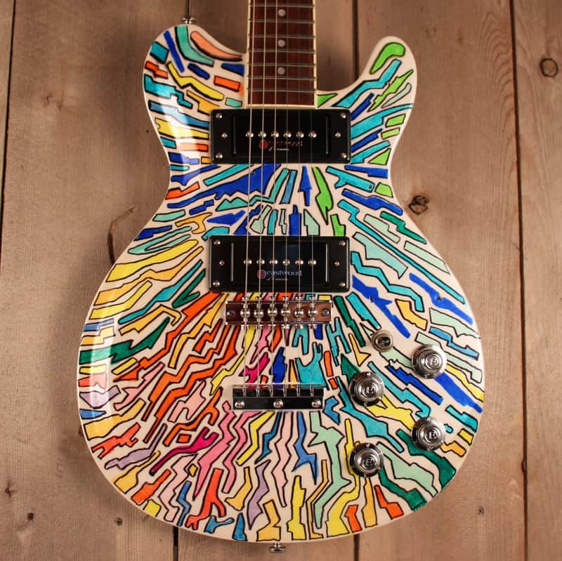 Eastwood  Sidejack  Bluesbender Custom art guitar -  Mosrite Tribute image 1