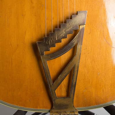 D'Angelico  Excel Arch Top Acoustic Guitar (1948), ser. #1786, original brown hard shell case. image 10
