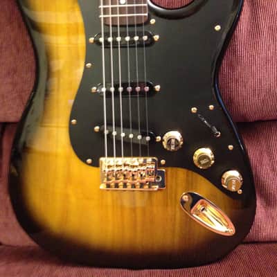 2015 Custom Tobacco Sunburst Stratocaster Style Guitar image 2