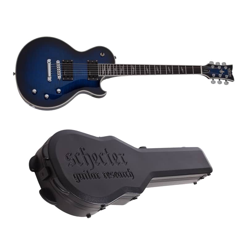 Schecter Solo-II Supreme Electric Guitar See Thru Blue Burst + Hard Case BRAND NEW Solo II image 1