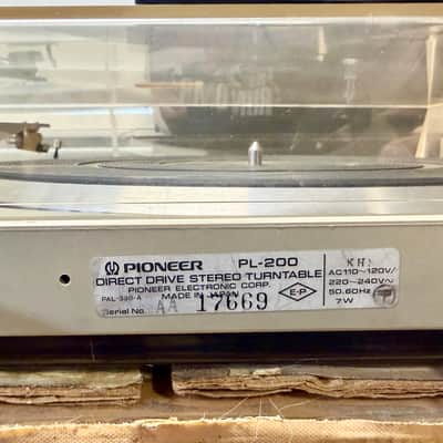 Pioneer PL-200 Direct-Drive Auto Return Turntable w/ Pickering XV-15/625E Cartridge & Original Box; Tested SEE VIDEOS image 8