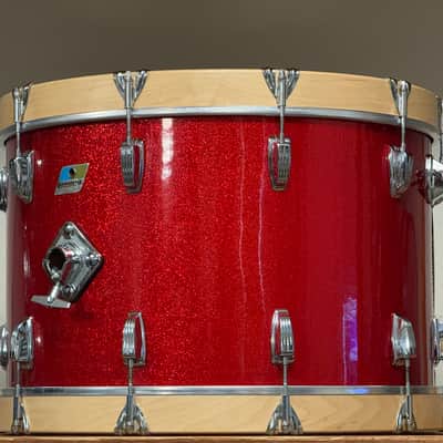 1970's Ludwig 22" Red Sparkle 14x22 Bass Drum 3-Ply Maple image 4