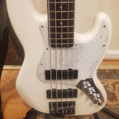 Fender Modern Player Jazz Bass V Satin 2014 - Olympic White image 11
