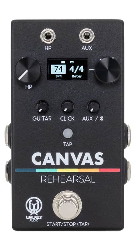 Walrus Audio CANVAS-REHEARSAL End-OF-Chain Rehearsal Pedal, Metronome W/ Tap Tempo, Headphone amp and Bluetooth streamer image 1
