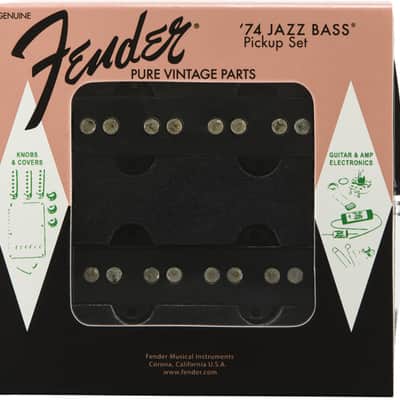 Fender Pure Vintage '74 Jazz Bass Pickup Set Black (2) image 2