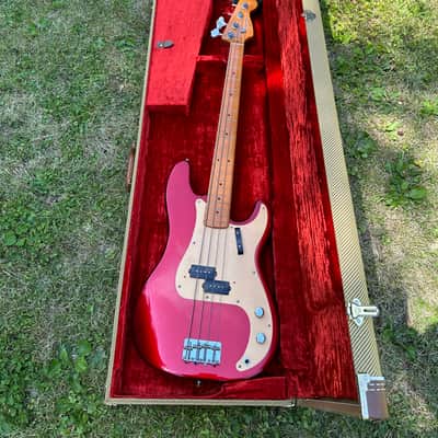 Fender American Vintage 57’ Precision Bass 1999 - Candy Apple Red image 2