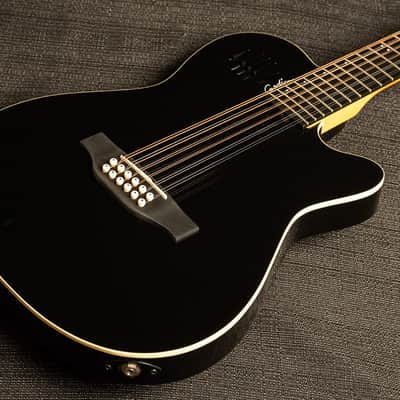 Godin A12 Black HG SF 12-String Electric Guitar w/Gig Bag image 3