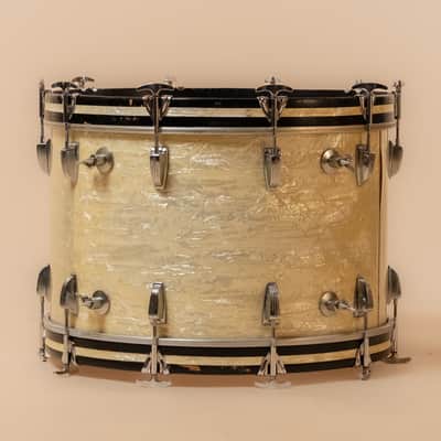 1960s Ludwig Classic Bass Drum in White Marine Pearl - 14x22" image 5
