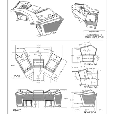 Sterling Modular Plan E Console | African Rosewood | Clear Finish image 2