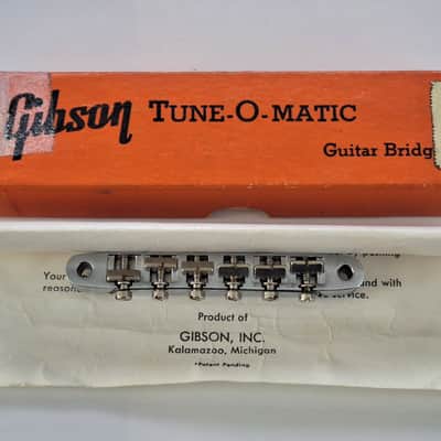 NOS 1960's Gibson Pat. No. Tune-O-Matic Bridge W/Original Box And Instructions image 2