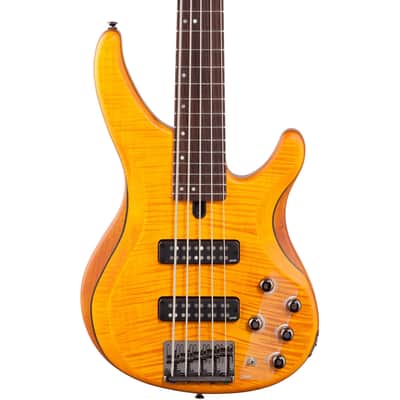 Yamaha TRBX605FM 5-String Bass Guitar - Matte Amber image 1