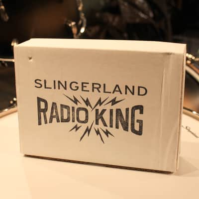 Slingerland Radio King 3-pcs Black and Gold Lacquer Drum Set (22-13-16) - Used! image 11