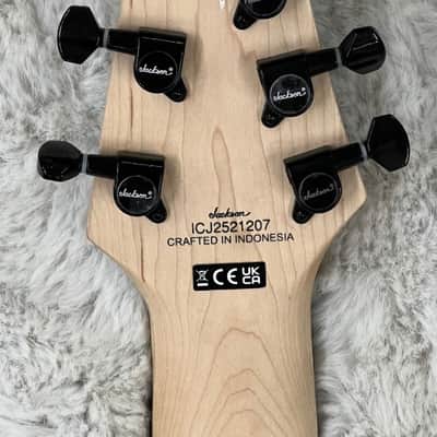 Jackson X Series Dinky Arch Top DKAF8 MS, Laurel board, Multi-Scale, Gloss Black image 5