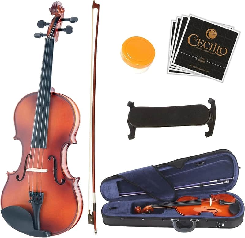 Full Size 4/4 Student Violin Kit for Beginners – Complete Set with Case, Bow, Rosin & Accessories – Ideal for School Band or Orchestra image 1