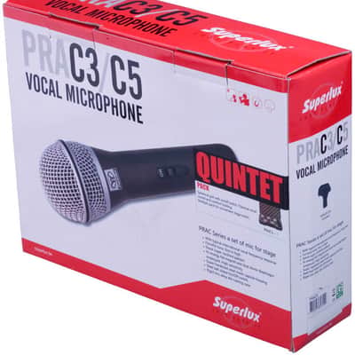 Superlux Super Cardioid Dynamic Microphone Set 5 Pack image 2