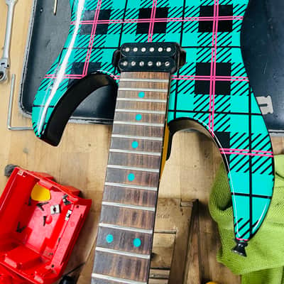Yamaha RGZ 820 R Blues Saraceno 1993 - Watermelon Plaid Tartan finish image 9