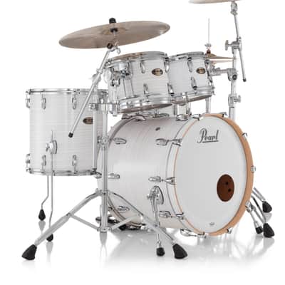 Pearl Masters Maple Gum 4-Piece Shell Pack "XESP" - 22" Bass Drum WHITE ICE SWIRL image 5