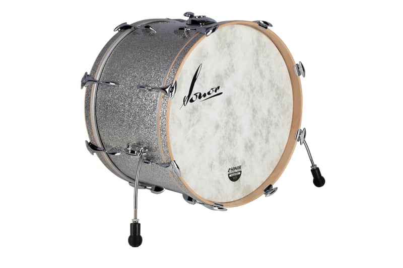 Sonor *Pre-Order* Vintage Series 24x14" Vintage Silver Glitter 9 ply Beech Bass Kick Drum | No Mount | NEW | Special Order | Authorized Dealer image 1