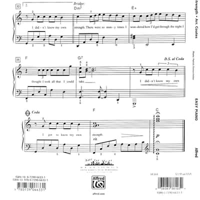 I Didn't Know My Own Strength - Whitney Houston - Easy Piano sheet music image 3