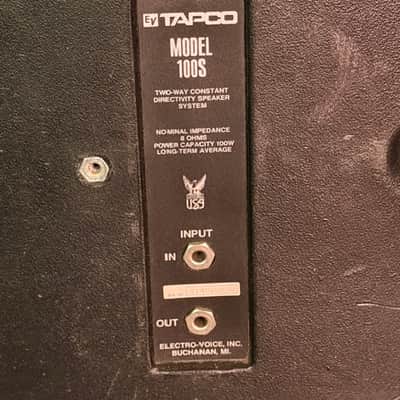 EV The Entertainer Tapco Model 100s Two Way Constant Directivity Speaker System 8 OHM image 10