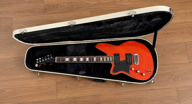 Lefty Bayonet RA(Railhammer) FM (Flame Maple) in Rock Orange image 1