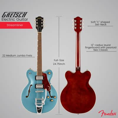 Gretsch G2622T Streamliner Center Block Double-Cut Electric Guitar (Arctic Blue) image 3