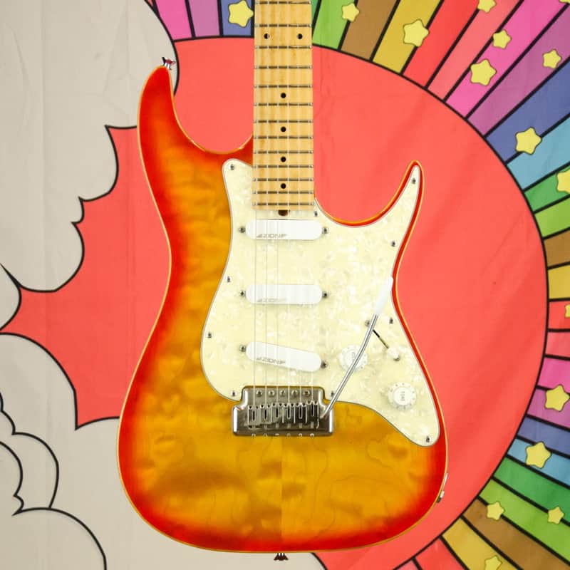 Used Zion RT Classic Electric Guitar, Vintage Cherry Burst, OHSC image 1