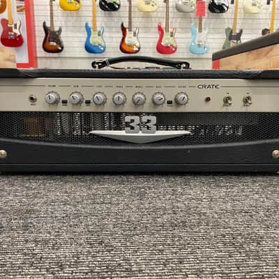 Crate V33H Tube Electric Guitar Head, 28W, Black image 1